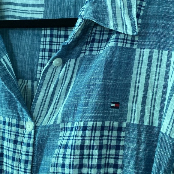 Women’s Tommy Hilfiger 100% Cotton Patchwork dress size 14 - Picture 3 of 8